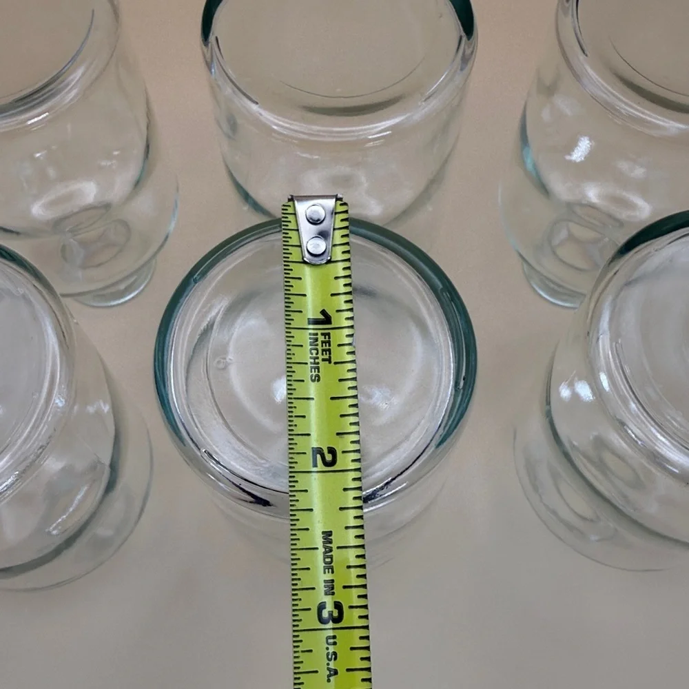 Clear Glass Decorative Bottle Vases Set Of 6